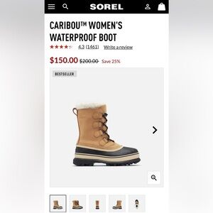 Sorel waterproof women’s boots size 7